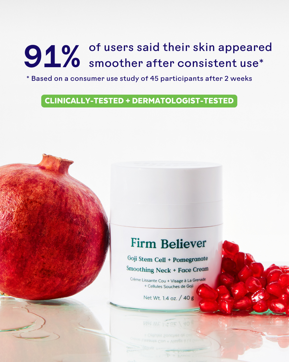 Firm Believer™ Goji Stem Cell + Pomegranate Smoothing Neck + Face Cream